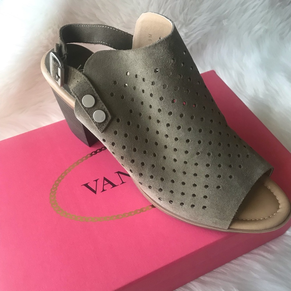 VANELI Marnee Womens Natural Slingback Buckle Open Toe Heeled Sandal Size 9M NEW